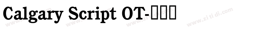 Calgary Script OT字体转换